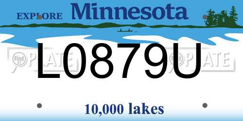 L0879U Minnesota License Plate
