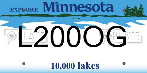 L200OG Minnesota License Plate