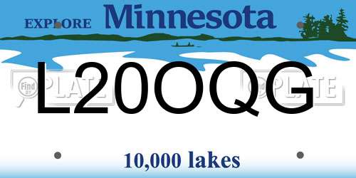 L20OQG Minnesota License Plate