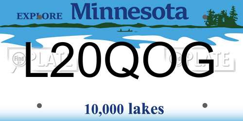 L20QOG Minnesota License Plate