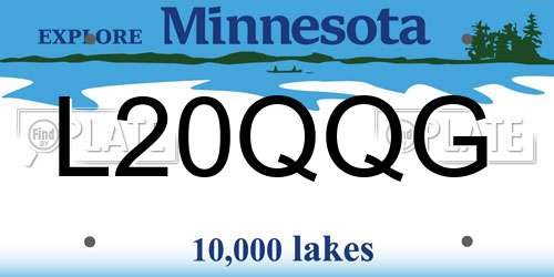 L20QQG Minnesota License Plate