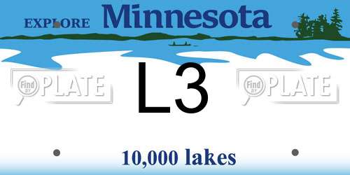 L3 Minnesota License Plate
