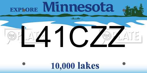 L41CZZ Minnesota License Plate