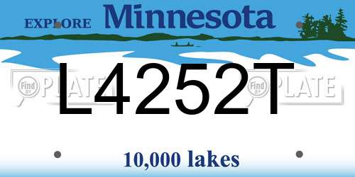 L4252T Minnesota License Plate