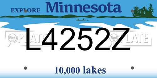 L4252Z Minnesota License Plate