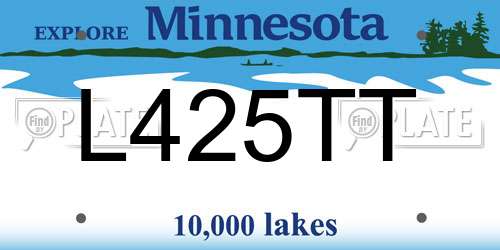 L425TT Minnesota License Plate
