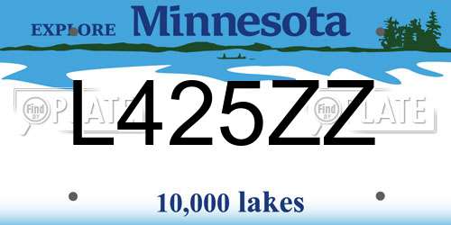 L425ZZ Minnesota License Plate