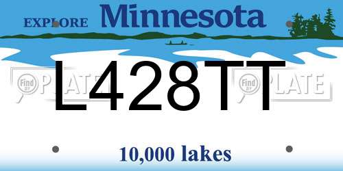 L428TT Minnesota License Plate