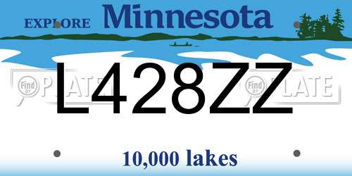 L428ZZ Minnesota License Plate