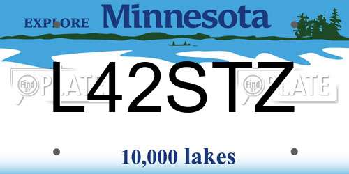 L42STZ Minnesota License Plate