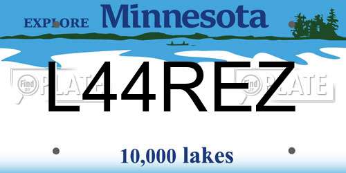 L44REZ Minnesota License Plate