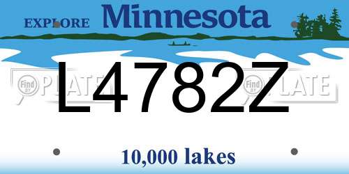L4782Z Minnesota License Plate