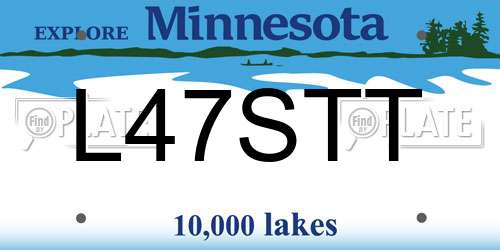 L47STT Minnesota License Plate