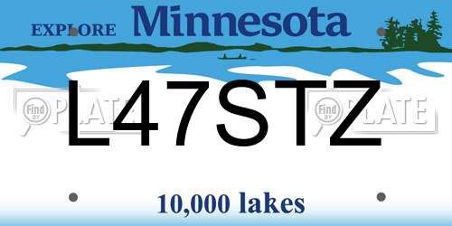 L47STZ Minnesota License Plate