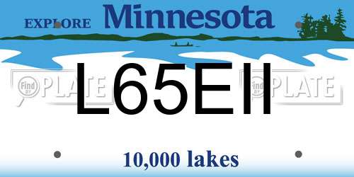 L65EII Minnesota License Plate