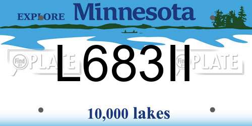 L683II Minnesota License Plate