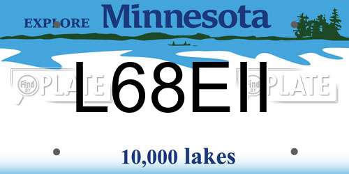 L68EII Minnesota License Plate