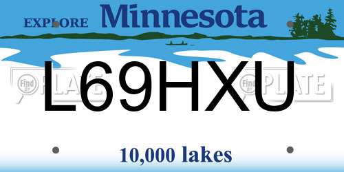 L69HXU Minnesota License Plate