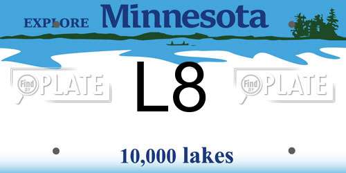 L8 Minnesota License Plate