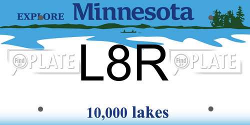 L8R Minnesota License Plate