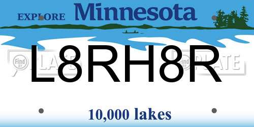 L8RH8R Minnesota License Plate
