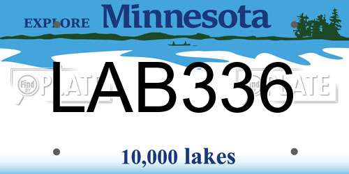 LAB336 Minnesota License Plate