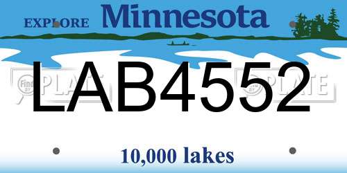 LAB4552 Minnesota License Plate