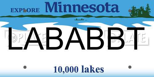 LABABBT Minnesota License Plate