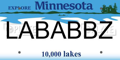 LABABBZ Minnesota License Plate