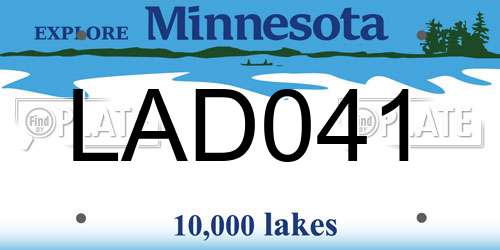 LAD041 Minnesota License Plate
