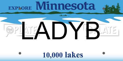 LADYB Minnesota License Plate
