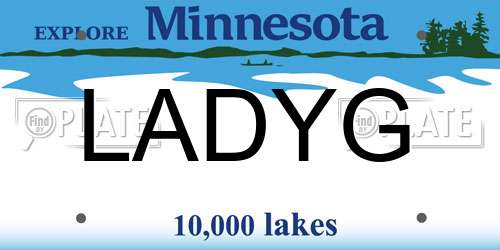 LADYG Minnesota License Plate