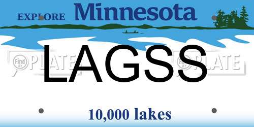 LAGSS Minnesota License Plate