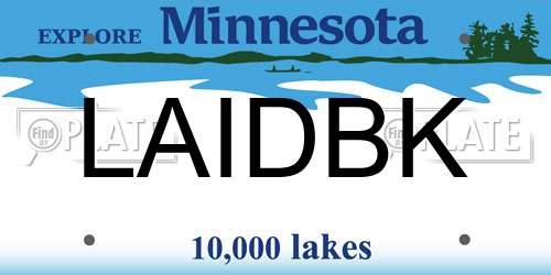 LAIDBK Minnesota License Plate