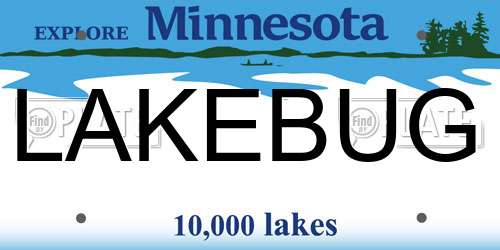 LAKEBUG Minnesota License Plate