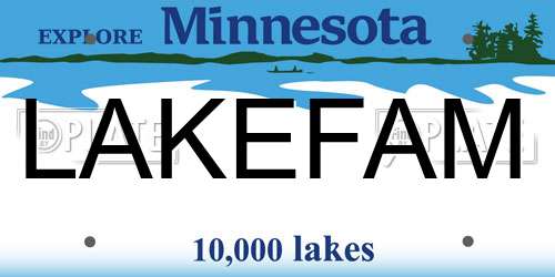 LAKEFAM Minnesota License Plate