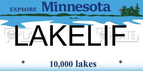 LAKELIF Minnesota License Plate