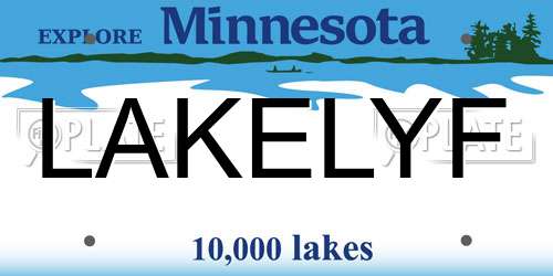 LAKELYF Minnesota License Plate