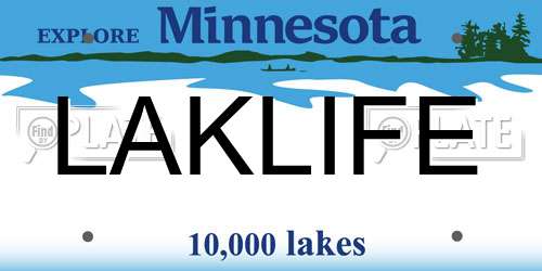 LAKLIFE Minnesota License Plate