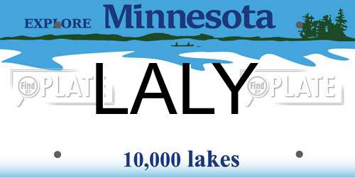 LALY Minnesota License Plate
