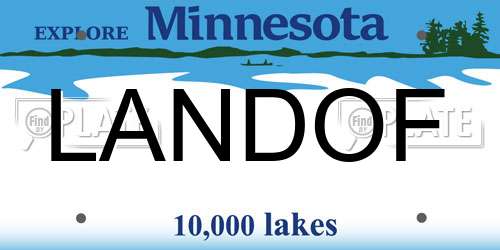 LANDOF Minnesota License Plate