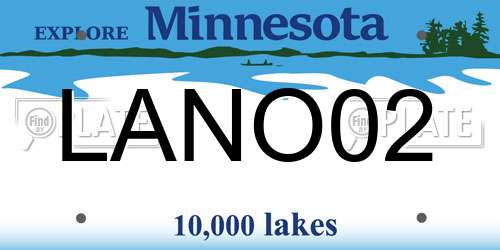 LANO02 Minnesota License Plate