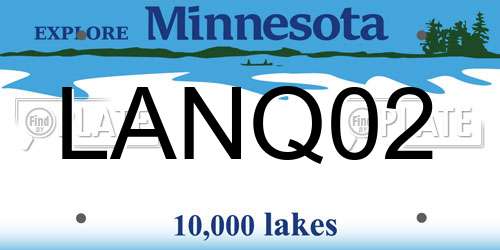 LANQ02 Minnesota License Plate