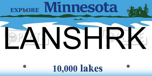 LANSHRK Minnesota License Plate