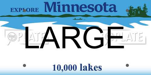 LARGE Minnesota License Plate