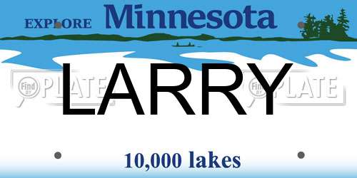 LARRY Minnesota License Plate