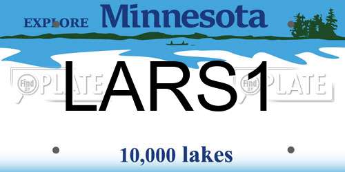 LARS1 Minnesota License Plate
