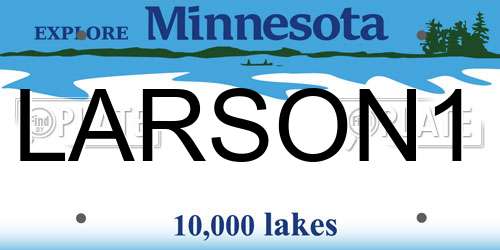 LARSON1 Minnesota License Plate