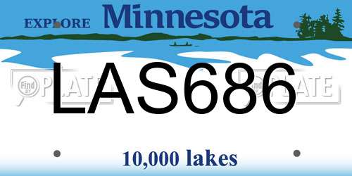 LAS686 Minnesota License Plate