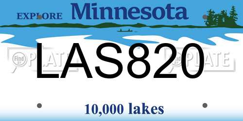 LAS820 Minnesota License Plate